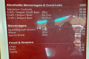 美國vs巴拉圭球場食品價格：啤酒20美元，薯片5.75美元，熱狗10刀