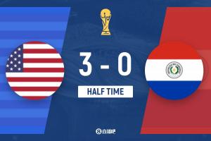 半場-美國暫3-0巴拉圭 巴洛貢首秀雙響麥肯尼造烏龍普利西奇助攻