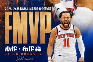 官方：布倫森斬獲全部11張選票 當(dāng)選FMVP！