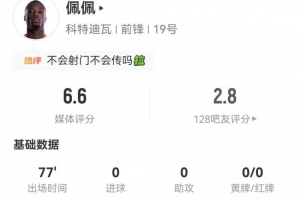 多次浪費(fèi)機(jī)會(huì)！尼古拉·佩佩本場(chǎng)2射0正+11丟失球權(quán) 5對(duì)抗1成功