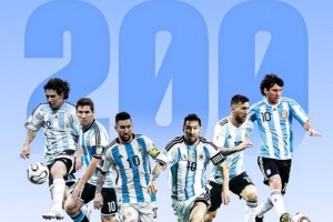 FIFA曬梅西數據：國家隊200場，世界杯27場，賽事并列最佳射手