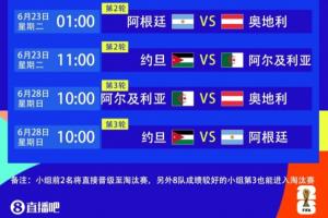 梅西下場6天后！6月23日1點阿根廷vs奧地利，梅西有望獨享射手王