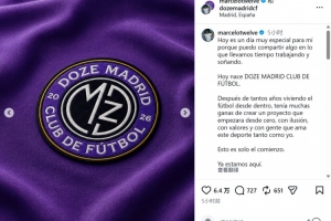 馬塞洛宣布成立足球俱樂部Doze Madrid，隊名致敬在皇馬球衣號碼