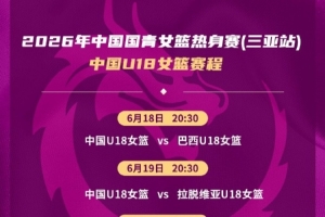 熱身賽-中國U18女籃將對陣巴西、拉脫維亞、伏伊伏丁那俱樂部