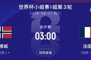 哈蘭德大戰姆巴佩！末輪挪威vs法國，爭小組第一！