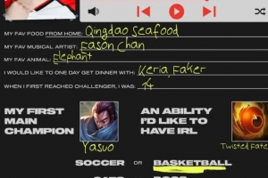賽事官方分享Fengyue選手信息表：想和Faker、Keria共進晚餐