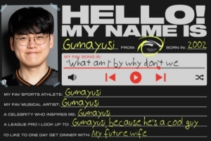 賽事官方分享Gumayusi信息表：最喜歡的歌手、運動員是自己