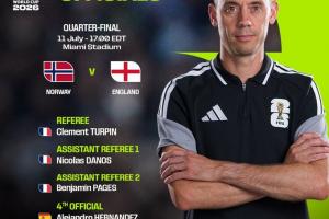 FIFA官方：蒂爾潘＆法國裁判組執法世界杯1/4決賽挪威vs英格蘭
