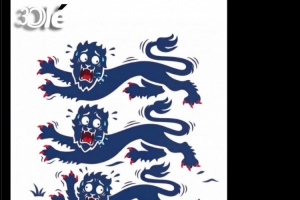驚恐逃竄的三獅！奧萊報社媒惡搞英格蘭隊徽