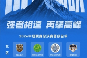 中冠總決賽分區(qū)：16隊(duì)爭(zhēng)3.5升乙名額 南區(qū)廣東晨星、江蘇常晉等隊(duì)