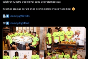 馬卡報：馬競球員進行傳統聚餐，新人負責用盤子切烤乳豬