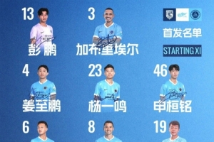 深圳新鵬城客戰(zhàn)武漢三鎮(zhèn)首發(fā)陣容出爐！