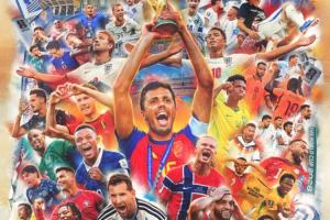 FIFA官方世界杯海報：羅德里C位，梅西、C羅、哈蘭德、姆巴佩入鏡