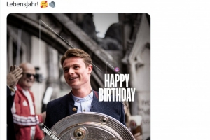 拜仁官方祝烏爾比希23歲生日快樂，上賽季出戰20場丟21球