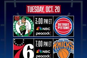 10月21日開賽夜！NBA官方：揭幕戰(zhàn)76人VS尼克斯、雷霆VS馬刺