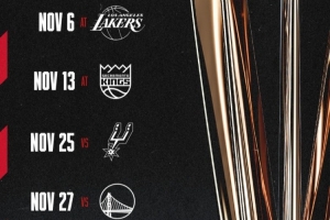 開拓者NBA杯賽程：11月7&14日客戰湖人&國王 26&28日主場打刺&勇