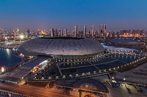 記者：水滴場地維護已完成，不過視覺上會存在一些顏色深淺差異
