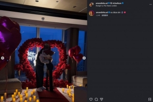 恭喜！里沙利松向女友求婚成功，女友更新社媒配文：我愿意
