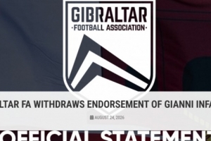 直布羅陀足協：撤回對因凡蒂諾連任支持，已將該決定正式通報FIFA