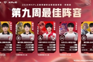 26KPL夏季賽第九周最佳陣容公布：清清/皖皖/長生/小寒/信