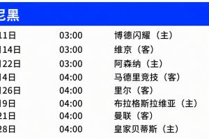 拜仁歐冠賽程：首戰(zhàn)博德閃耀，三四輪連續(xù)對(duì)戰(zhàn)阿森納馬競(jìng)