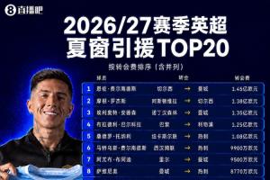英超夏窗TOP20：恩佐1.45億空降標王！5人上億，14筆內部豪購
